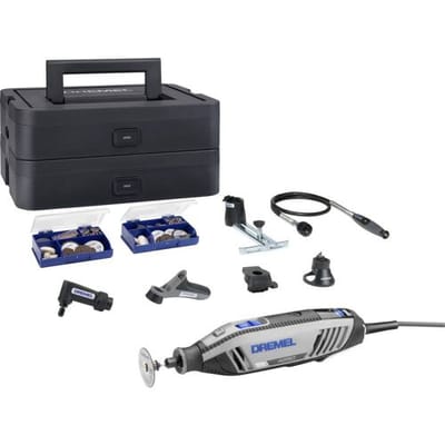 Dremel 4250 6/128 Platinum Editie - Inclusief 128 accessoires EZ SpeedClic - detailhandgreep - lijn-en cirkelfrees - haaks hulpstuk - multifunctioneel freeshulpstuk - bewerkingsplatform - flexibele as