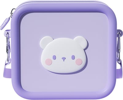 Snapling Beschermtas – Siliconen Opbergtas voor Printcamera - Paars - Kindercamera tas