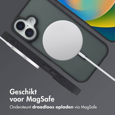 imoshion Hoesje - Geschikt voor iPhone 16 - Color Guard Backcover geschikt voor MagSafe - Zwart