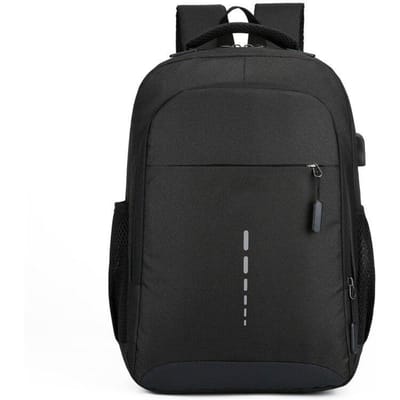 Herenrugzak met grote capaciteit, eenvoudig en modieus, geschikt voor reizen, studenten en als laptoptas black