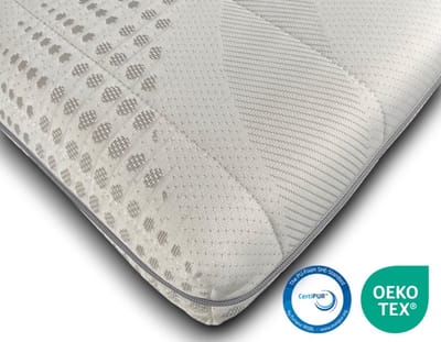 EasyBedden® Cooltouch Deluxe XL Topper - Topdekmatras 70x200 - Koudschuim HR60 - Premium Tijk - Orthopedisch - Medical - 4 Seizoen topper - Anti Bacterieel - Medium/stevig - circa 7 cm dik