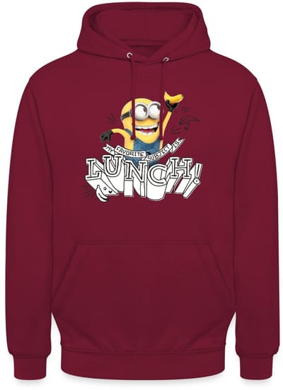 Minions Met Banaan Mijn Favoriete Thema Is Lunch Hoodie Unisex