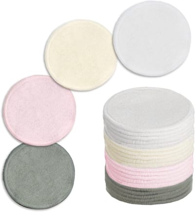 Set van 20 Biologische Bamboe Katoenen Ronde Pads - Duurzame, Wasbare Make-up Verwijder Pads voor Alle Huidtypes
