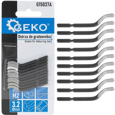 GEKO 10-delige set vervangmessen - HSS M2 - Voor ontbramen - Duurzaam en universeel inzetbaar