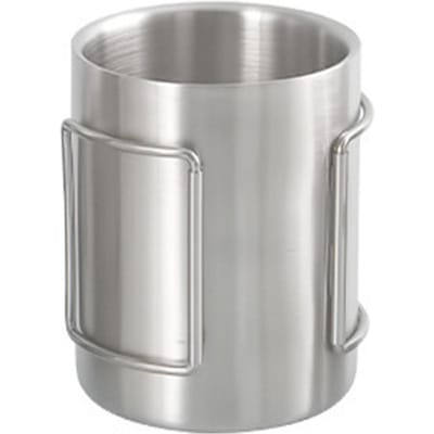 Campingbeker 200ml/300ml/400ml Roestvrijstalen Waterbeker Theekop Koffiemok met Opvouwbare Handvatten 300ml