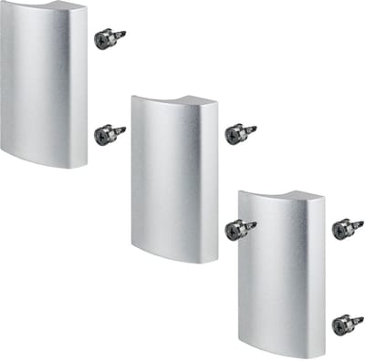 3 x SOTECH balkondeurgreep SEJA II aluminium zilvergrijs geanodiseerd 85 x 40 x 20 mm deurgreep patiodeurgreep
