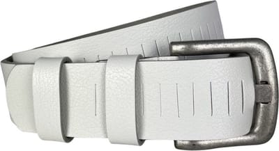Riem Dames - Wit - 4 cm Breed - 110 cm (Taille maat tot 90 cm) - Gaatjes - Riem - Leer - Sleuven - Riem Heren - Riem Dames