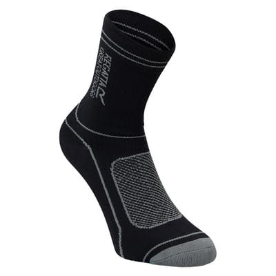 Regatta Unisex Volwassen Waterdichte Crew Sokken (Zwart/Granit)
