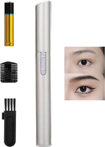 Elektrische Wenkbrauwtrimmer - Gezichts ontharen - Snel bijwerken - Stil en draagbaar - 13 cm lengte