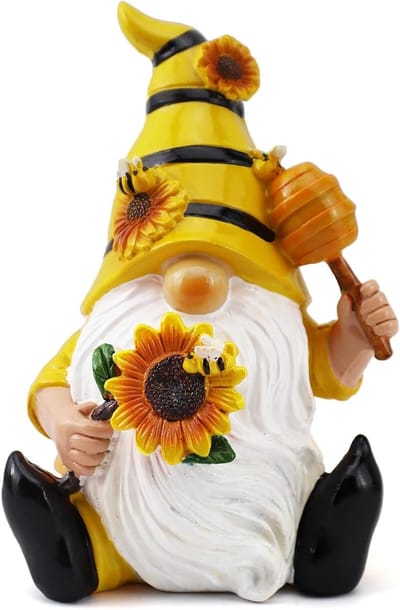 Lente Gnoom Decoraties met Bijen - Elf Ornamenten voor Wereld Bijendag, Tuin Decor en Cadeaus voor Moeders en Grootmoeders