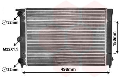 Van Wezel - RADIATOR VOOR VW GOLF I 1976-1983 171121253CF