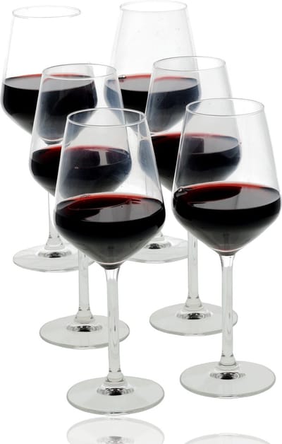 Wijnglazen Witte Wijn - Set van 6 - 37cl Helder Glas - Perfect voor Diner