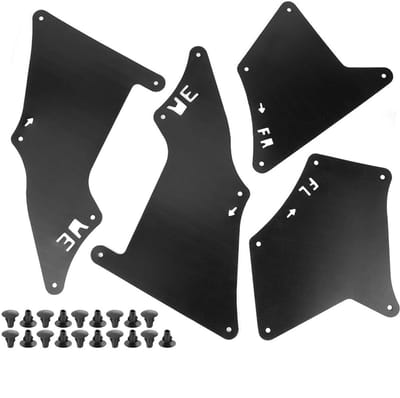 Dailygoods - Spatscherm - Liner Guard - 4 stuks - Rubber - Splash Seals - Geschikt voor FJ Cruiser - Achterzijde