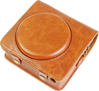 Beschermende PU Leren Tas voor Fujifilm Instax Square SQ6 - Compacte Schoudertas met Verstelbare Band, Bruin, Ideaal voor Fotografie en Reizen