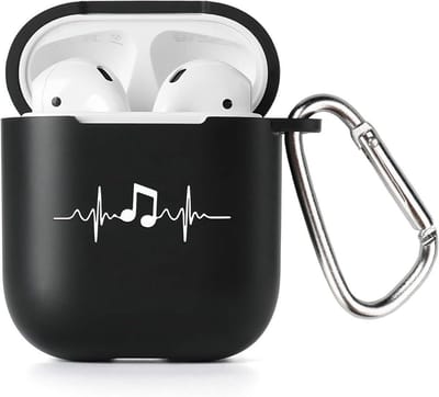 AKABEILA Hoes voor Airpods, zachte TPU-beschermhoes stootvast Airpods 1 2 hoes met patroon karabijnhaak stijlvolle beschermhoes Air Pod 1e 2e generatie 2018 2019