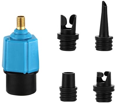 Dailygoody - Compressor naar opblaasbare pompventiel - Ventieladapter - Sterke en robuuste structuur - Blauw - Geschikt voor luchtmatras en boot - Ide
