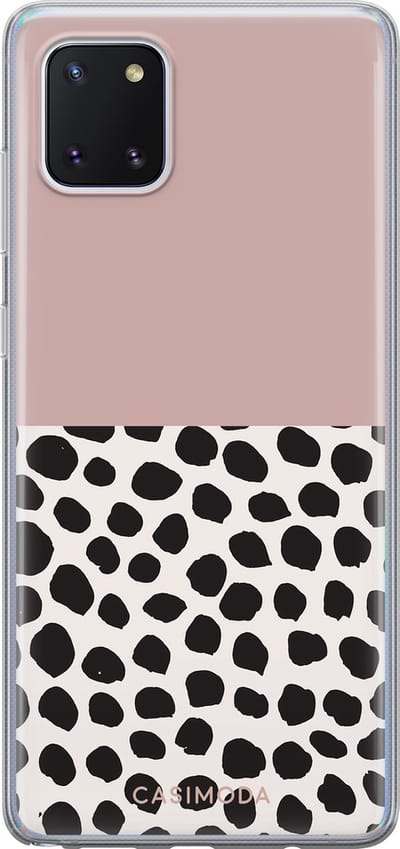 Casimoda® hoesje - Geschikt voor Samsung Note 10 Lite - Stippen roze - Backcover - Siliconen/TPU - Multi