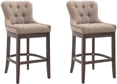 CLP Lakewood Set van 2 barkrukken - Stof taupe antiek