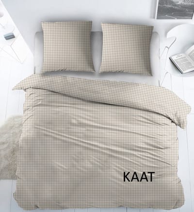 Katoen Laken 1 persoons 180x290 met kussensloop KAAT BEIGE