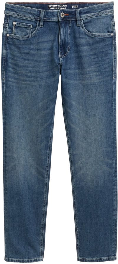Tom Tailor - TTMARVIN STRAIGHT-jeans - Maat 38/30 - Used Mid Stone Blue Denim