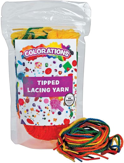 Colorations acrylgaren speelgoed set - 100 gekleurde veters voor kinderen.