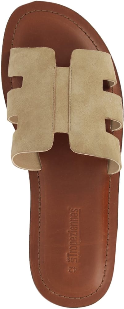 Emia Suede platte leren sandalen