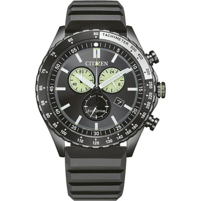 Citizen AT2565-05E Horloge - Siliconen - Zwart - Ø 43 mm