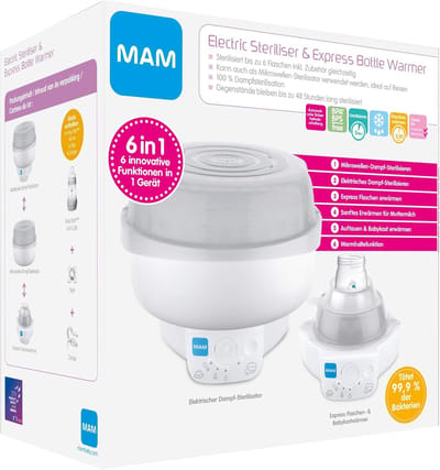 SnelShoppen - 6in1 Elektrische Sterilisator en Flessenwarmer voor Babyvoeding - Snel Steriliseren van Flessen & Accessoires - Praktisch Keukenapparaat