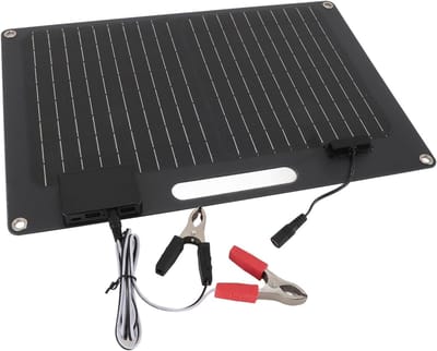 Zonnepaneel - Energieopwekker - Buiten opladen - Dubbele uitgang - 100W - Zwart