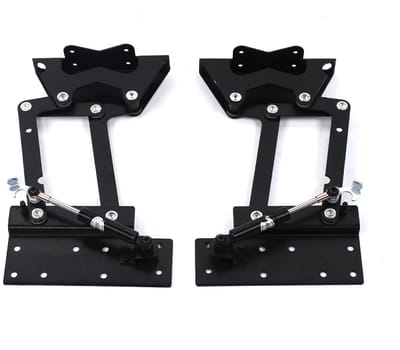 2 STUKS Verstelbaar Scharnier - Salontafel - Lift Mechanisme - 35 kg Draagkracht - Zwaar Stalen DIY voor Inklapbare Eettafel of Bureau - Zwart