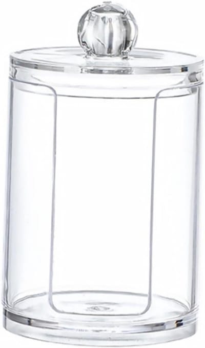 Opbergdoos Wattenschijfjes - Cosmetica Organizer - Badkamer Opruimen - Modern Minimalistisch - 10.5 cm - Zoals Getoond