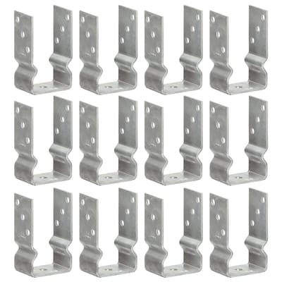 vidaXL - Grondankers - 12 - st - 8x6x15 - cm - gegalvaniseerd - staal - zilverkleurig