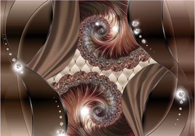 Fotobehangkoning - Behang - Vliesbehang - Fotobehang Diamanten - Luxe - Cooper shells - 400 x 280 cm