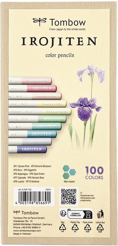 Tombow Color pencil IROJITEN set - 7 - 10 colors CI-RVP-10C