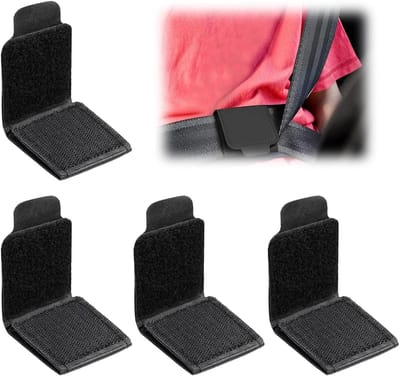 4 Stuks Universele Autogordel Versteller, Veiligheidsgordel Clips voor Comfortabele Schouders en Nek, Premium PU Leer Accessoire