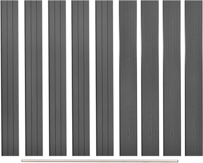 Hekplaten Tuinhout - Composiet Palen - Tuin Privacy - Duurzaam Composiet - 9 Stuks 170cm - Grijs
