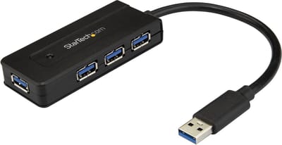 StarTech.com USB 3.0-hub met 4 poorten en oplaadpoort USB hub - 4 - USB 3.2 - Zwart