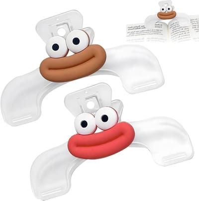 Set van 2 paperclips en boekclips voor leren, werken en het organiseren van handleidingen - Handig en draagbaar met grote opening