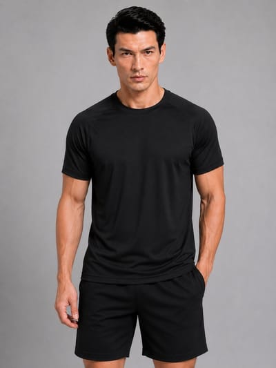 SparkNine Pulsegear sport t-shirt - heren - sneldrogend & ademend - S - zwart - lichtgewicht - ideaal voor trainen, rennen & fitness
