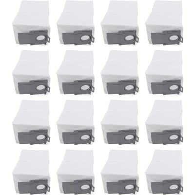 16 stuks Robotstofzuiger Stofzakken Wegwerp 2.7L Grote Capaciteit Vervanging voor P10 P20 QRevo white
