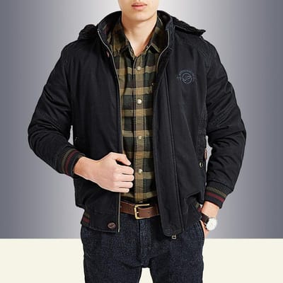 Manteau d'hiver en coton grande taille pour hommes, veste épaisse en velours, manteau chaud en coton à capuche 4XL black