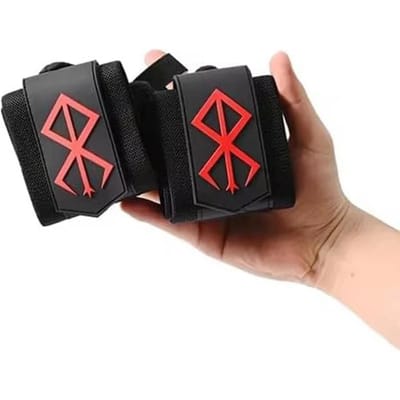 Style Berserk Bandes de poignet pour haltérophilie Sangles de protection de poignet pour la musculation en salle de sport pour hommes Femmes Genouillères d'haltérophilie