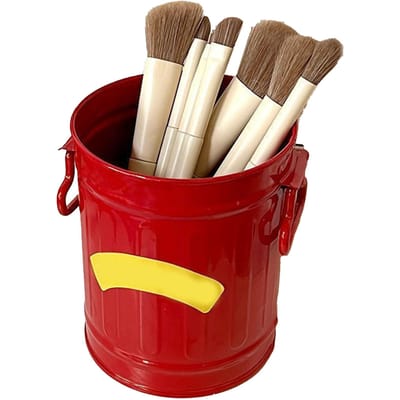 Pennenhouder Metaal Grote Capaciteit Schattig Praktisch Bureau Potloodhouder voor Studie Klaslokaal Rood One Size rood