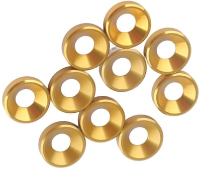 Dailygoods- Verzonken Kop Ringen 10 Stuks - M4 - Geanodiseerd Aluminium - Duurzaam - Hoge Weerstand - Geschikt voor Doe-Het-Zelf Projecten - Schroefring