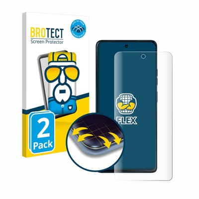BROTECT - Screenprotector voor Motorola Moto G75 - Folie Beschermfolie transparant volledig dekking - 2 Stuks