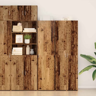 vidaXL - Highboard - Oudhout - 45 - x - 42,5 - x - 185 - cm