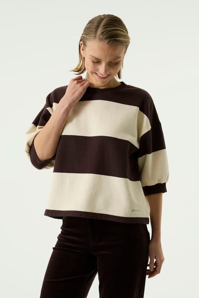 Garcia Trui Sweater Met Strepen T260261 4478-hazel Bloom Dames Maat - XS