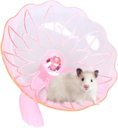 Hamsterwiel, egelwiel, Hamster lopen wielen, Muizenkooi -accessoires, stabiele, transparante joggingspinner, PET -verrijking voor ferret chinchilla spelen