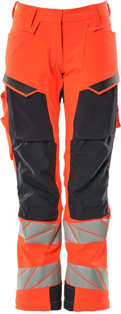 Mascot Accelerate Safe Broek met kniezakken 19078-511 - hi-vis rood/donkermarine - C36 - 76