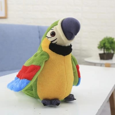 Pratende Ara Papegaai Herhaal Wat Je Zegt Knuffeldier Pluche Speelgoed Elektronische Opname Geanimeerde Vogel Sprekende Papegaai Huisdier Pluche Speelgoed 20cm groen